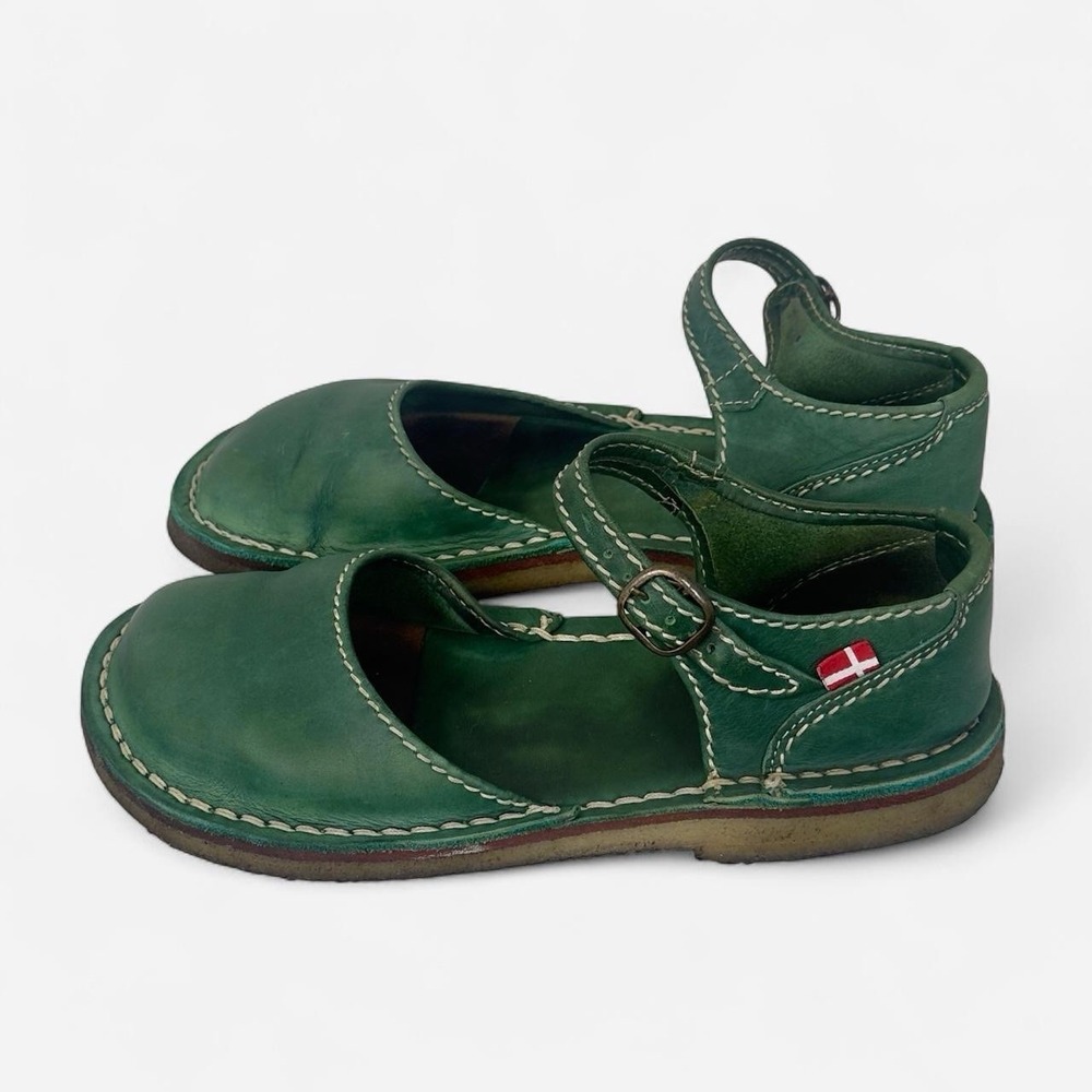 Duckfeet Mols Mary Jane Leather Shoes in Turquoise Size 41 US 10